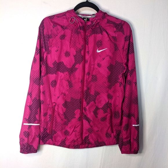 Nike Running Windbreaker Pink Floral - Picture 1 of 4